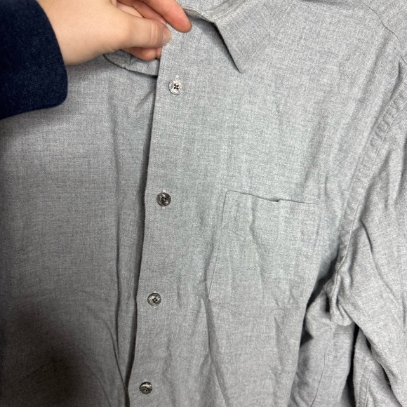 UNTUCKit Flannel Sherwood Shirt in Gray Long Sleeve Button Down Collared Shirt - Picture 8 of 15